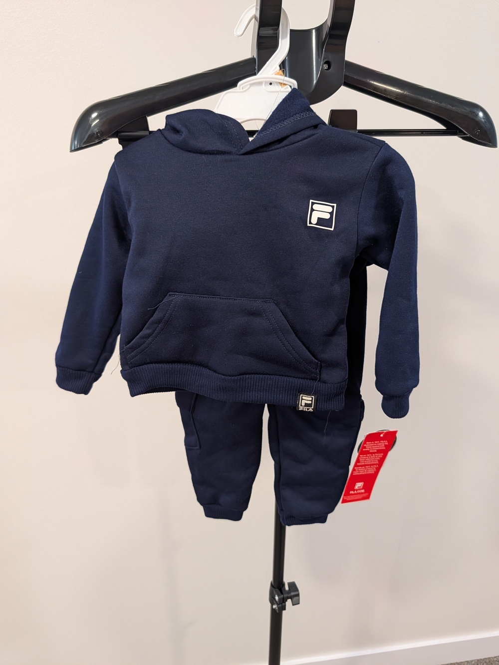 Fila Kids Navy Hooded Sweats Set